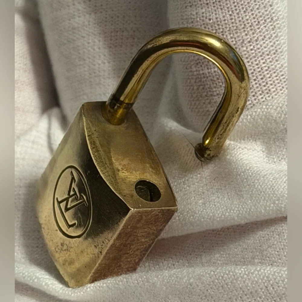 Louis Vuitton Gold-tone Padlock and Key Set